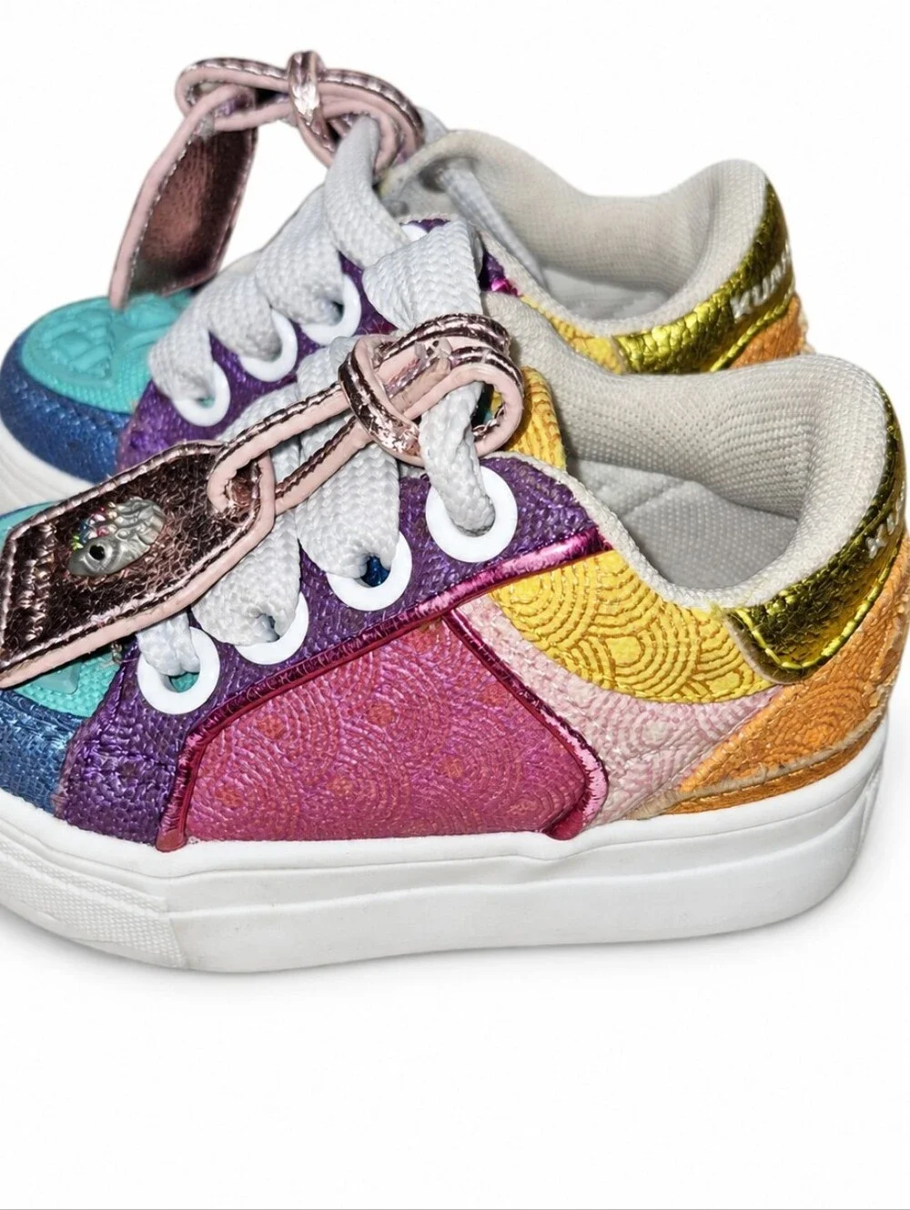 Kurt Geiger London Mini Southbank Tag Sneakers Toddler Size 6 Multicolor